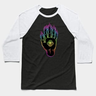 Mysterious Eye. Magic Hand Baseball T-Shirt